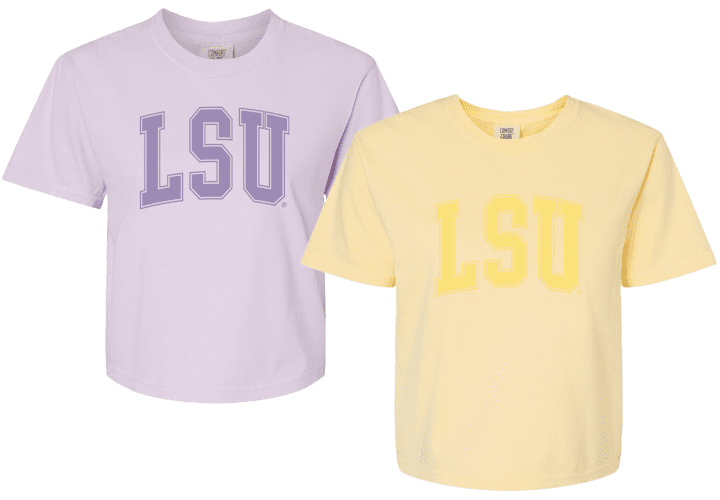 LSU Tone on Tone Crop